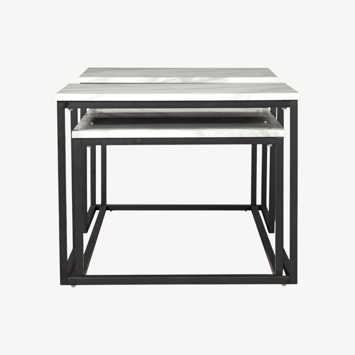 T182-13 Donnesta Occasional Table Set (Set of 3) - Grey/ Black | Signature Design By Ashley