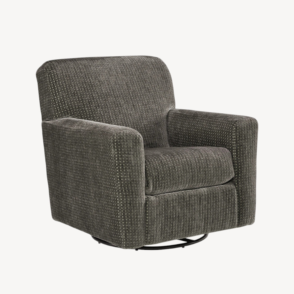 A3000366 Herstow Swivel Glider Accent Chair - Charcoal | Signature Design By Ashley