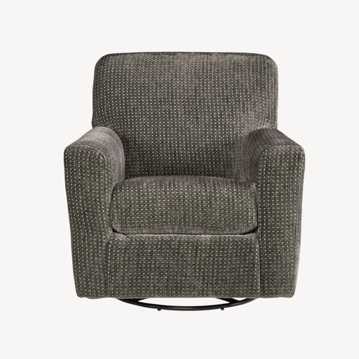 A3000366 Herstow Swivel Glider Accent Chair - Charcoal | Signature Design By Ashley