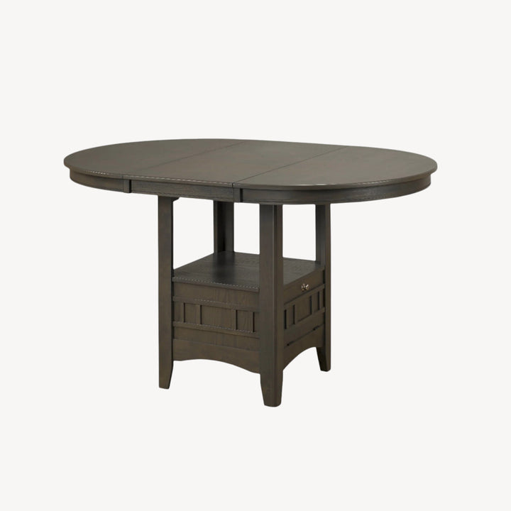 Modern Counter Table Elegant Design with Storage & Extension - Grey