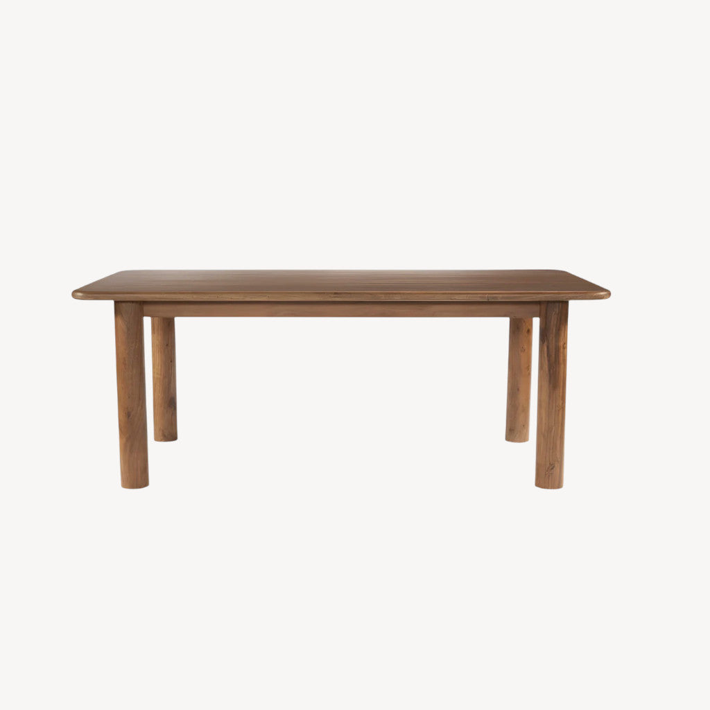 Feastora Dining Table Solid Acacia Wood with Elegant Finish