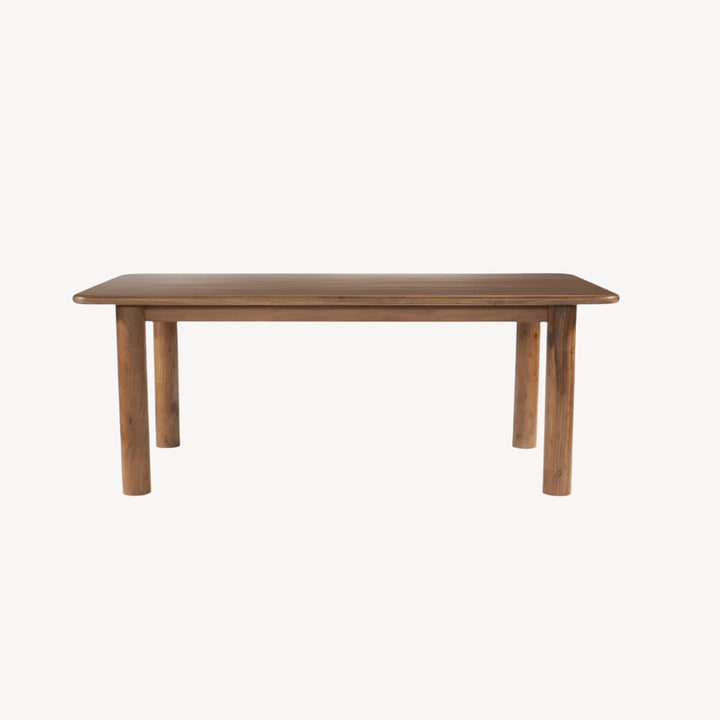 Feastora Dining Table Solid Acacia Wood with Elegant Finish