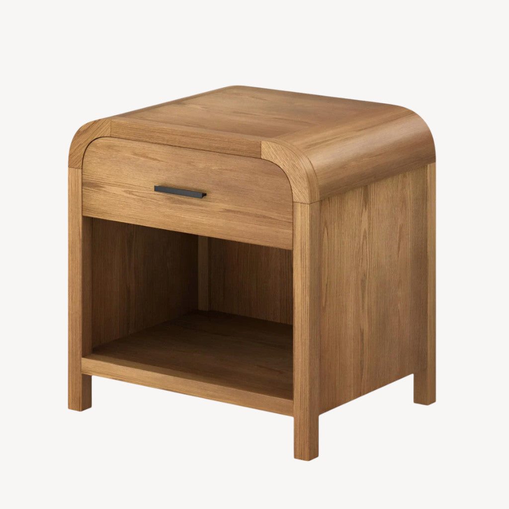 Everett 1 Drawer Accent Table in Raw Natural