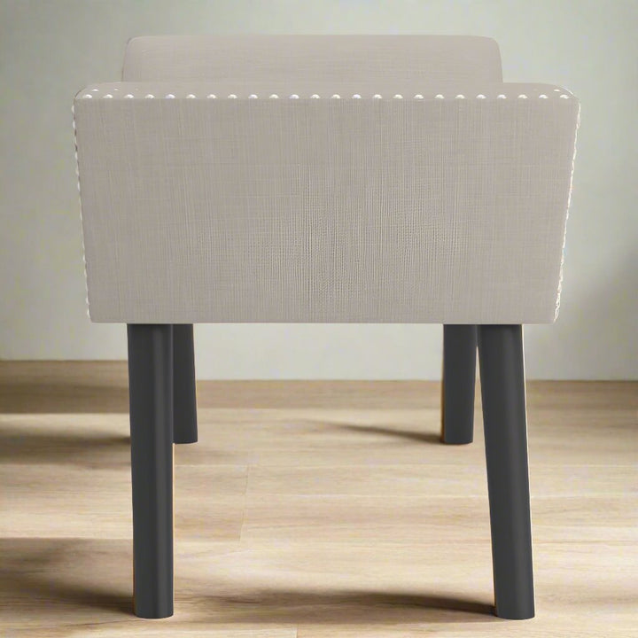 Delaney Fabric Upholstered Accent Bench In Beige Finish