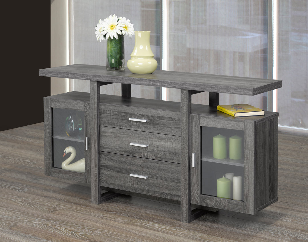 Nova Wooden Buffet Cabinet In Grey Finish