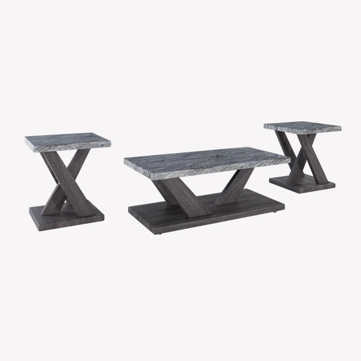 T400-13 Bensonale Occasional Table Set In Faux Grey Finish (Set of 3) | Signature Design By Ashley