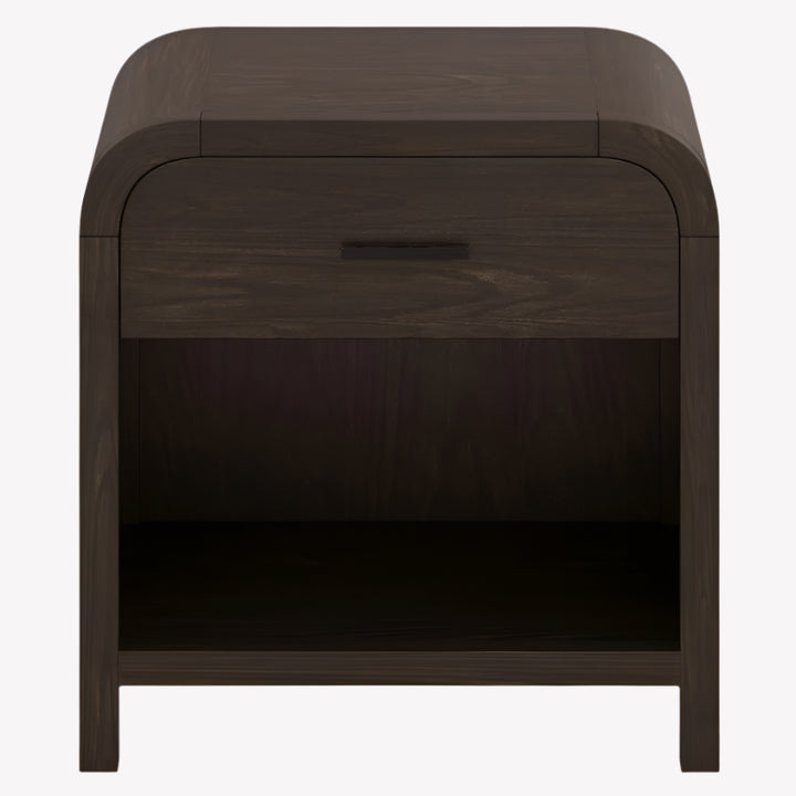 Everett 1 Drawer Accent Table in  Dark Walnut