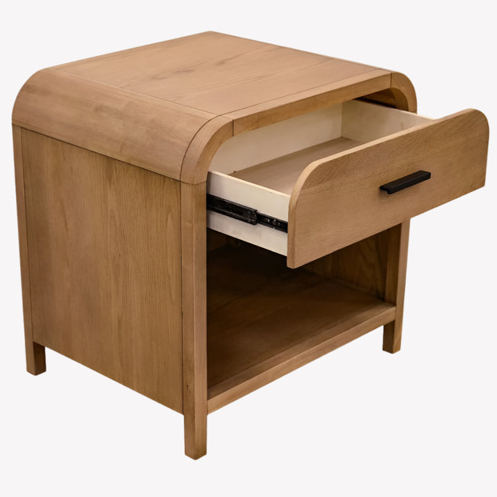 Everett 1 Drawer Accent Table in Raw Natural