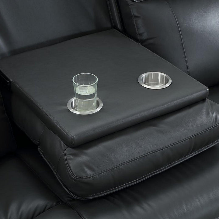 Ashen 2-Piece Luxury Power Recliner Set - (Chair, Love Seat & Sofa) Grey