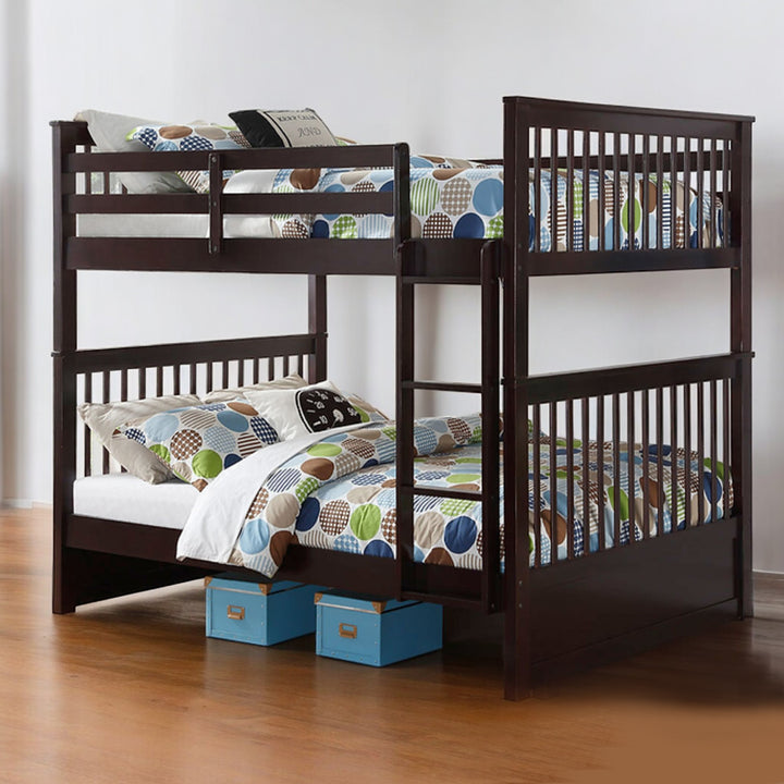 Everett Classic Bunk Bed (Double/ Double) With Storage Drawers - Espresso