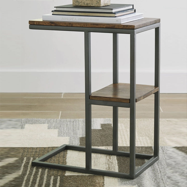 A4000049 Forestmin Cantilever Accent Table In Natural/ Black Finish | Signature Design By Ashley