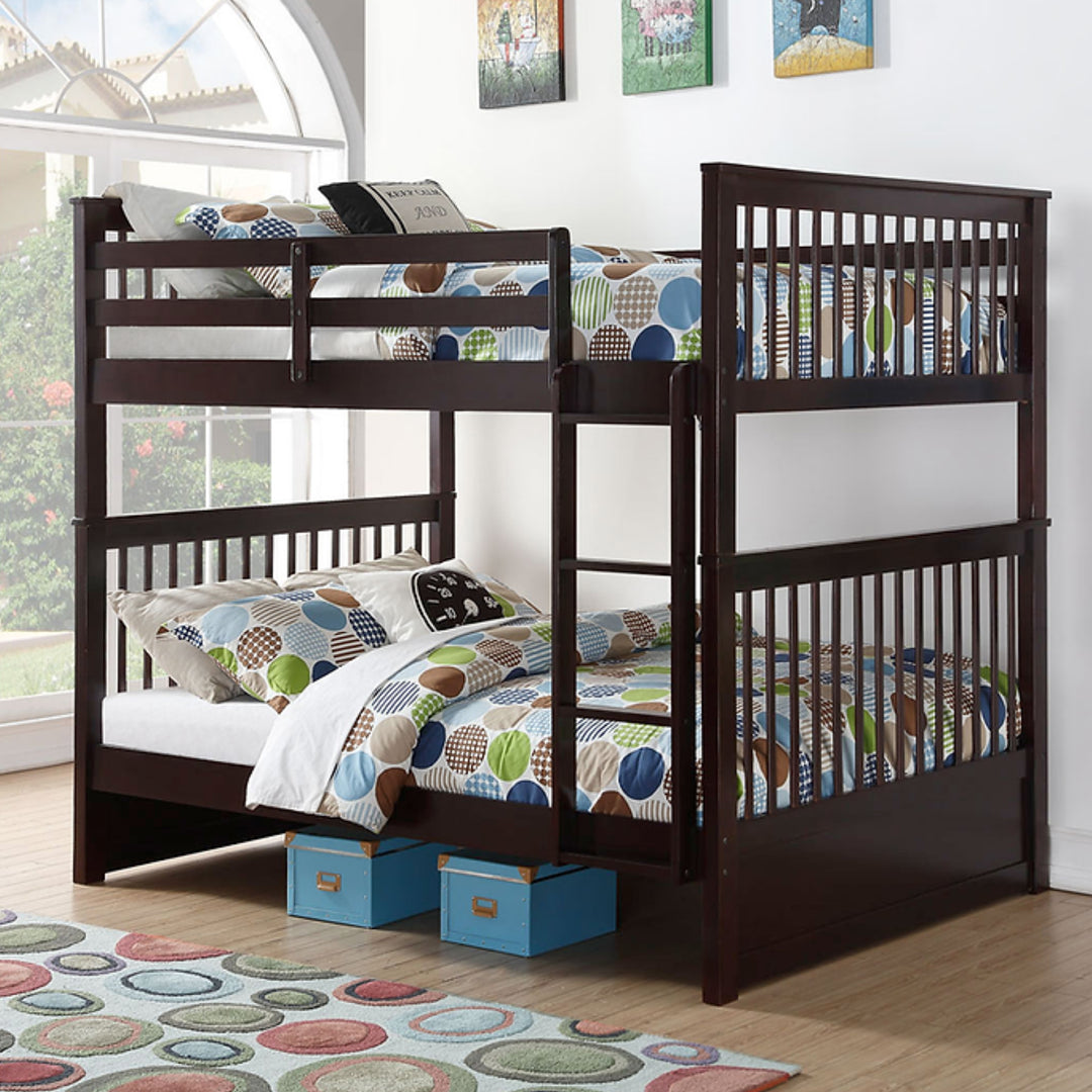 Everett Classic Bunk Bed (Double/ Double) With Storage Drawers - Espresso