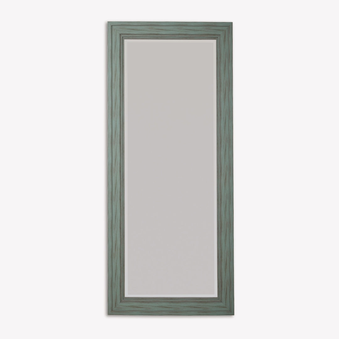 A8010217 Jacee Floor Mirror In Antique Teal Finish | Signature Design By Ashley