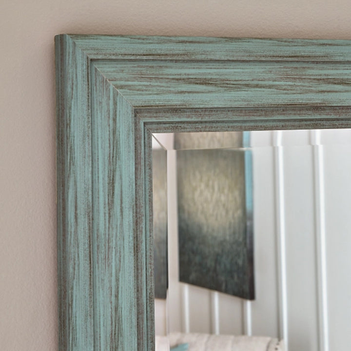 A8010217 Jacee Floor Mirror In Antique Teal Finish | Signature Design By Ashley