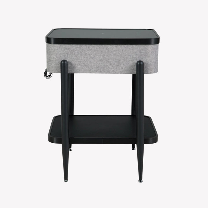 A4000550 Jorvalee Built-In Speaker Accent Table With Wireless & USB Charging - Black/ Grey | Signature Design By Ashley