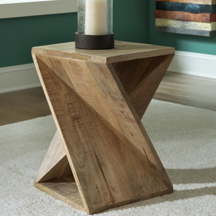 A4000510 Zalemont Accent Table In Distressed Brown Finish | Signature Design By Ashley