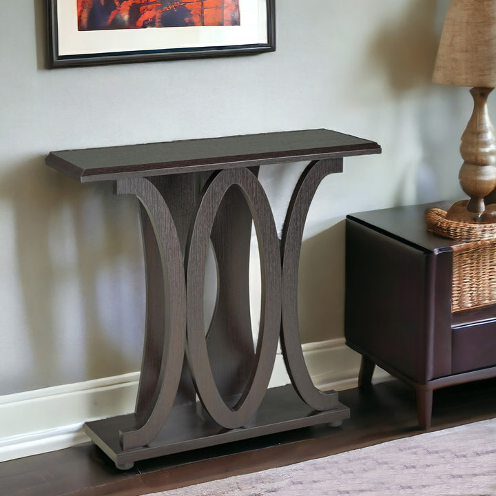 Statement-Making Dark Cherry Console Table - Elegance Redefined