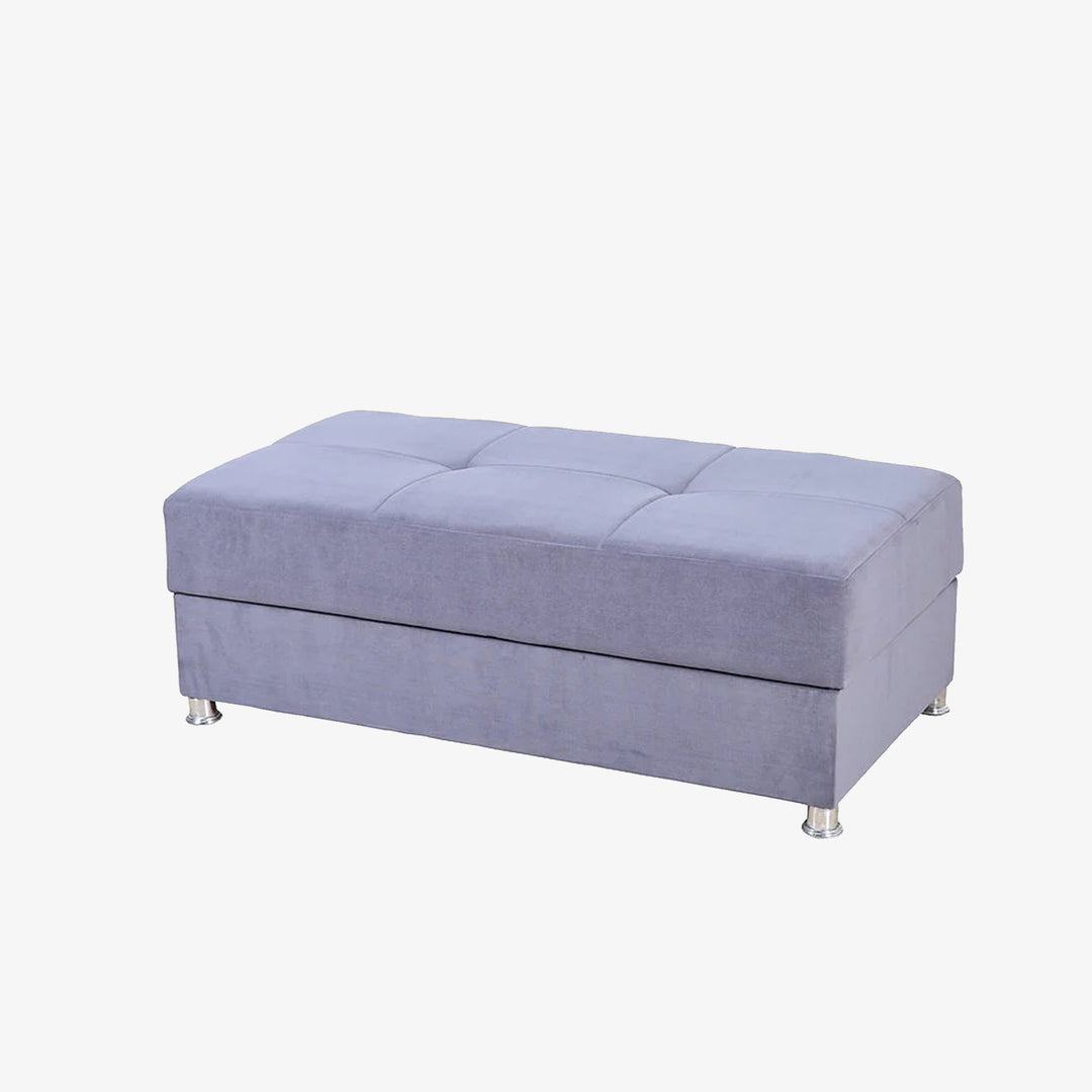 Liam Rectangular Storage Ottoman Bench - Striking Grey