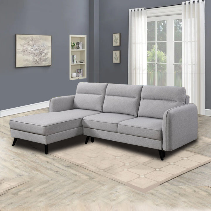 Holden Comfortable Sectional Sofa Bed With LHF Chaise - Charming Grey