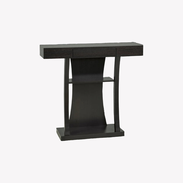 Elegant Dark Cherry Console Table With Storage Drawer