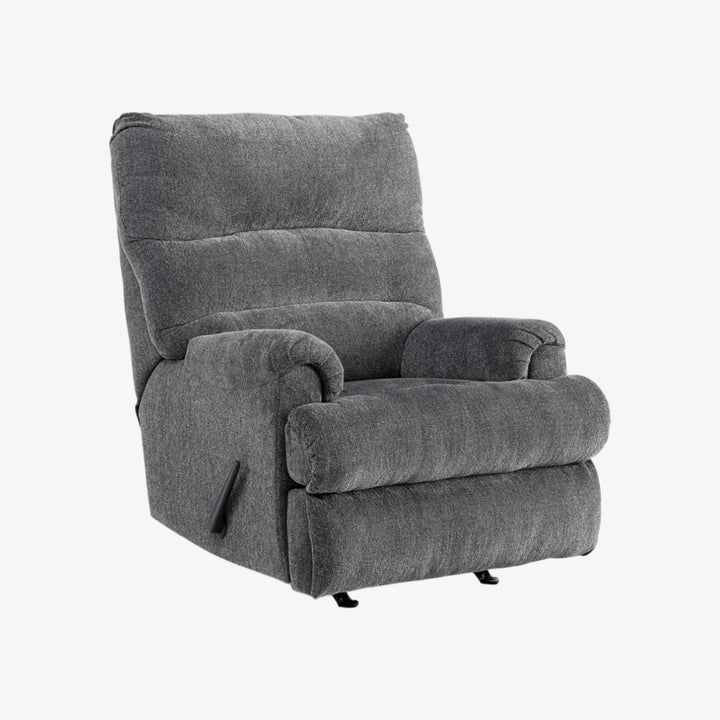 4660525 Man Fort Manual Rocker Recliner Chair In Grey Finish | Signature Design By Ashley