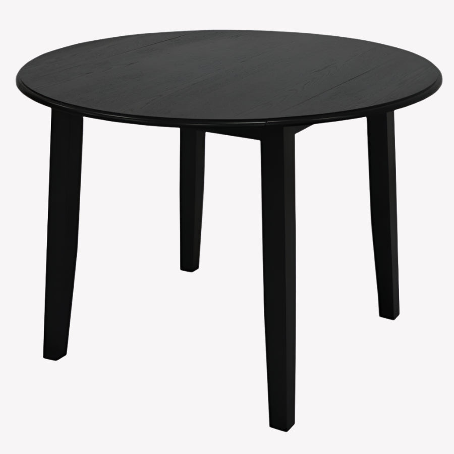 Everett Round Dining Table in Midnight Black Finish