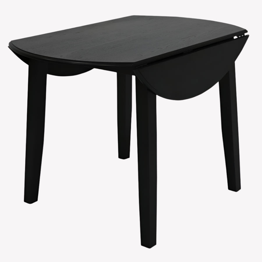 Everett Round Dining Table in Midnight Black Finish