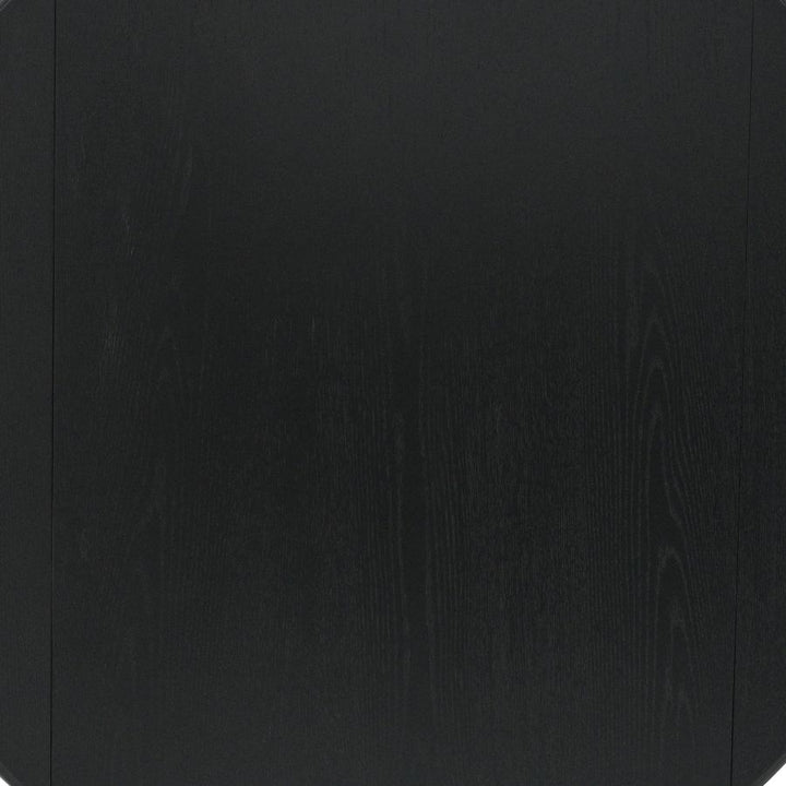 Everett Round Dining Table in Midnight Black Finish