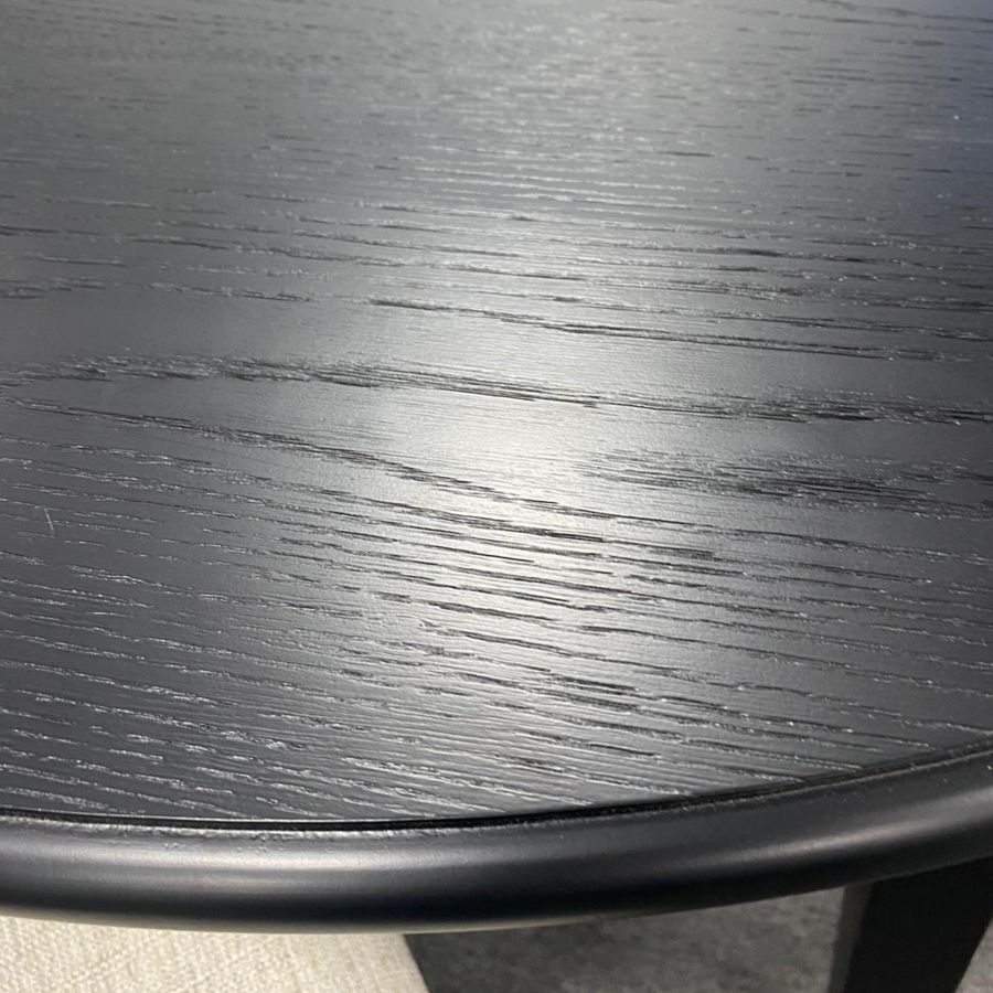 Everett Round Dining Table in Midnight Black Finish