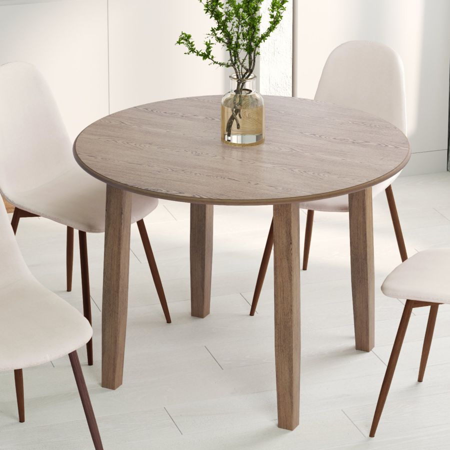 Alden Round Dining Table in Rich Walnut