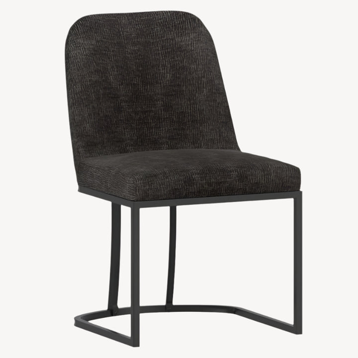 Dario Charcoal Dining Chairs (Set of 2) – Plush Chenille Meets Modern Edge