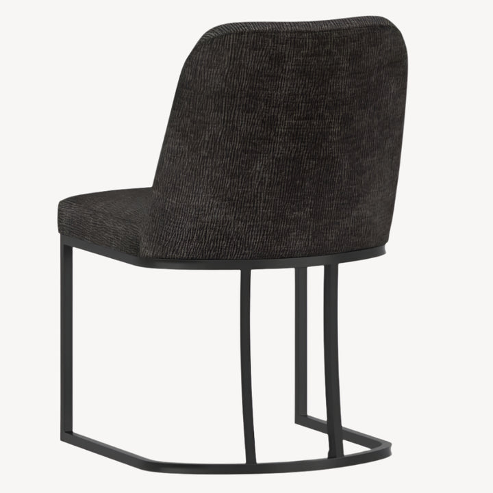 Dario Charcoal Dining Chairs (Set of 2) – Plush Chenille Meets Modern Edge