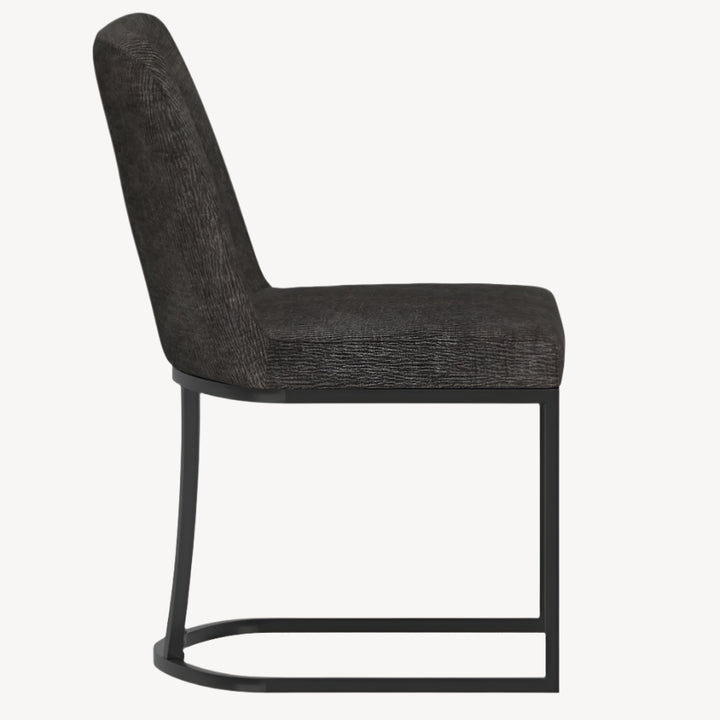 Dario Charcoal Dining Chairs (Set of 2) – Plush Chenille Meets Modern Edge