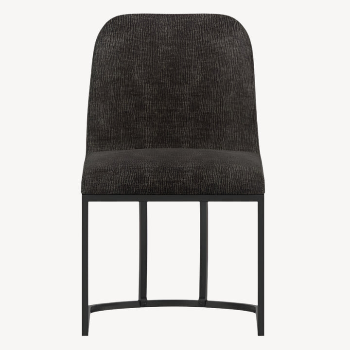 Dario Charcoal Dining Chairs (Set of 2) – Plush Chenille Meets Modern Edge