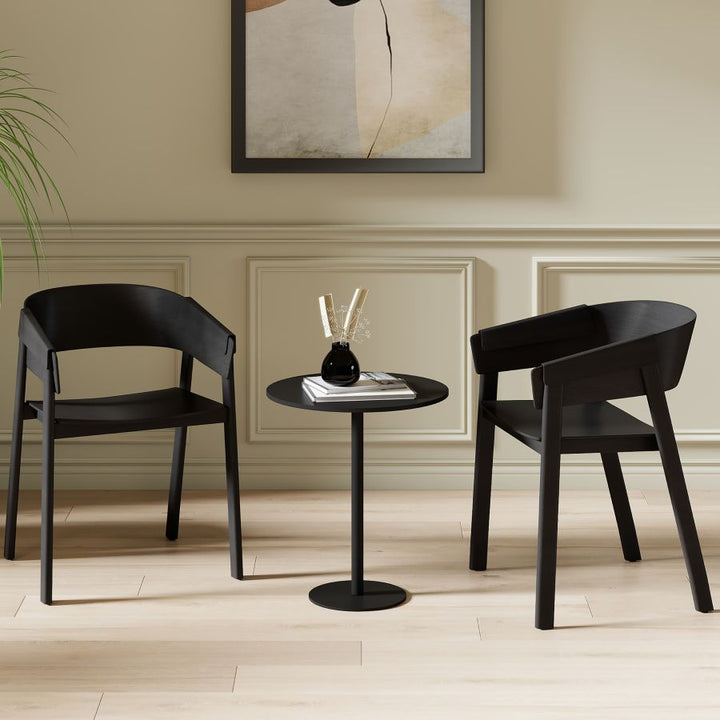 Mateo Black Dining Chairs (Set of 2) – Mid-Century Edge Meets Commercial Toughness