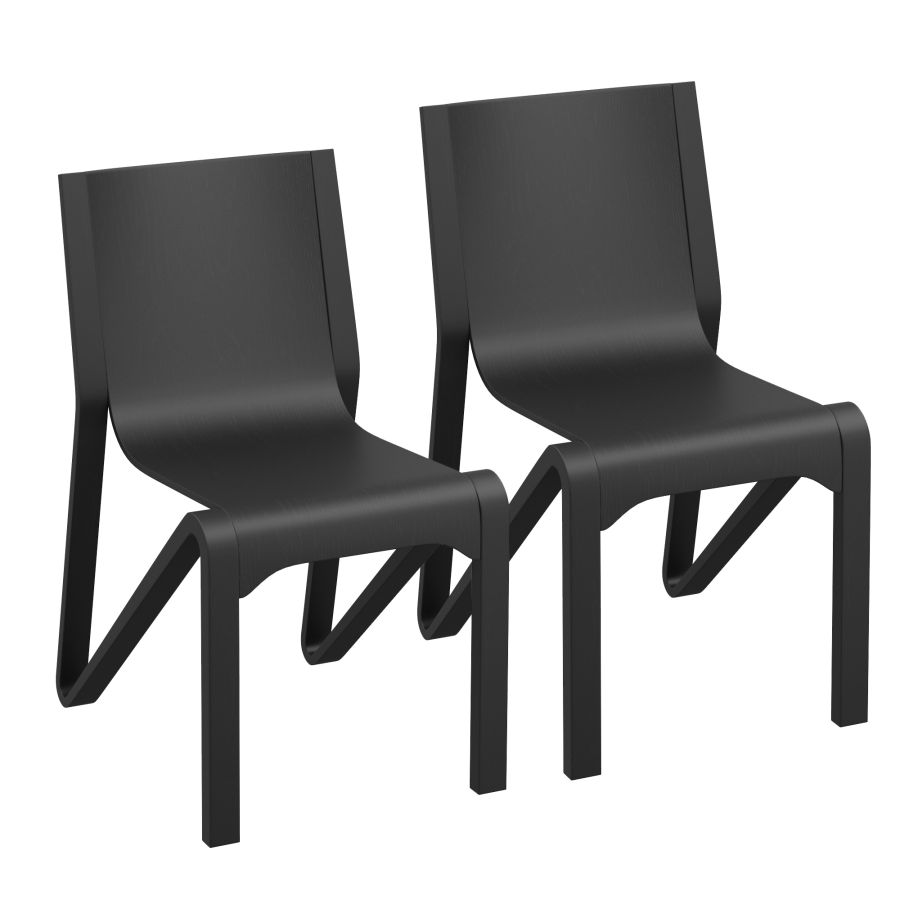 Soren Black Dining Chairs (Set of 2) – Mid-Century Muscle, Minus the Fuss