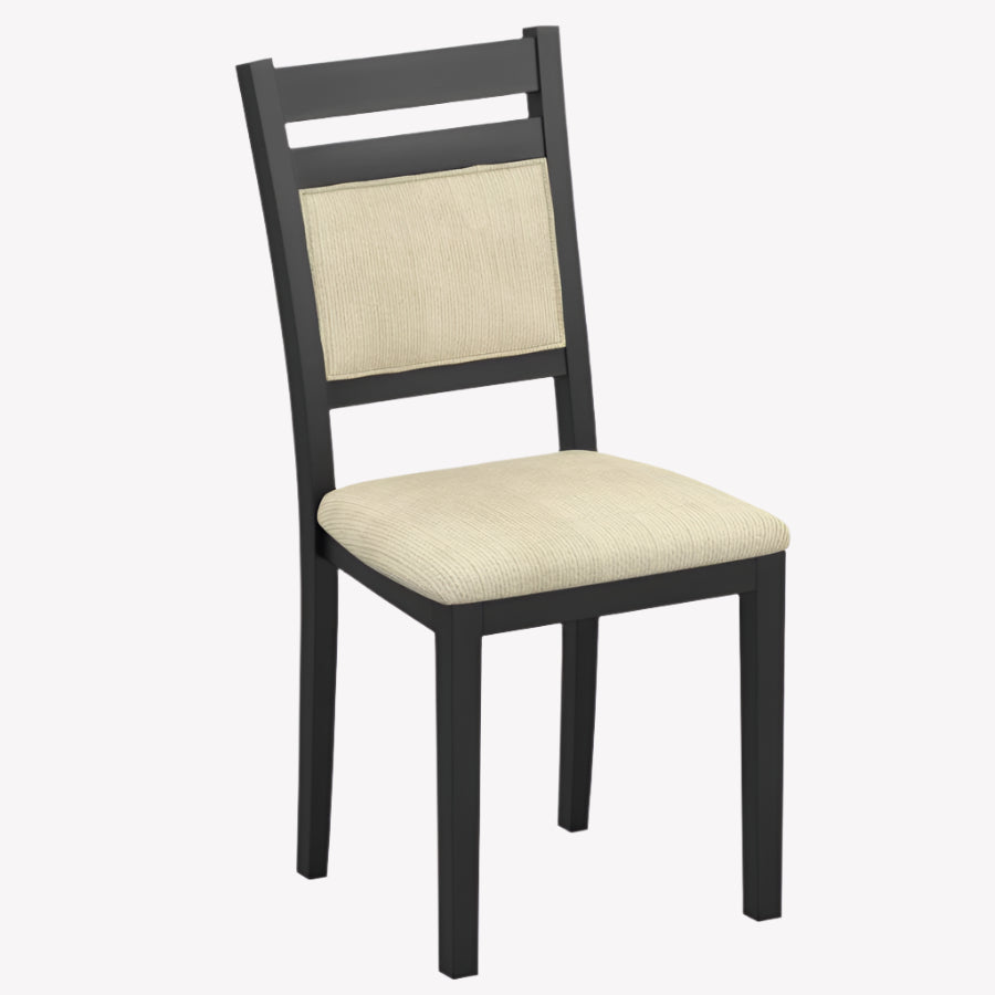 Ellis Dining Chairs in  Black & Beige Beige (Set of 2)