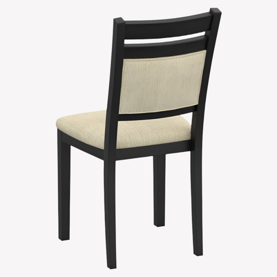 Ellis Dining Chairs in  Black & Beige Beige (Set of 2)