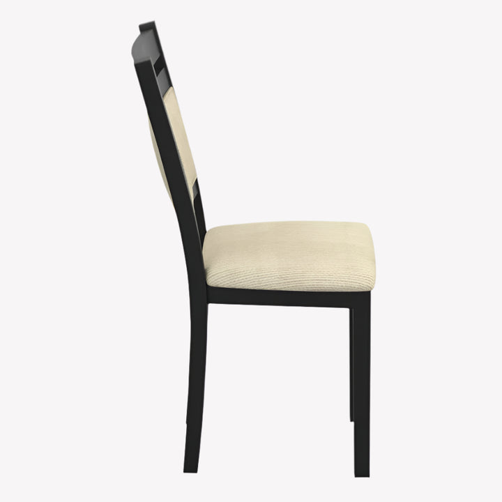 Ellis Dining Chairs in  Black & Beige Beige (Set of 2)