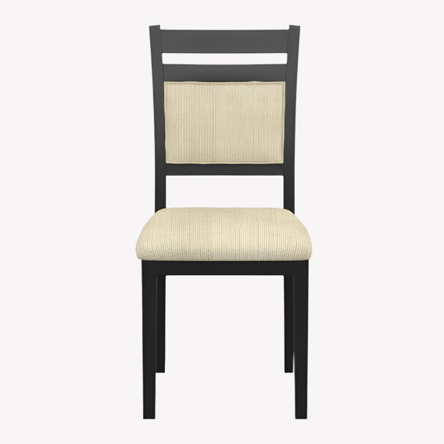 Ellis Dining Chairs in  Black & Beige Beige (Set of 2)