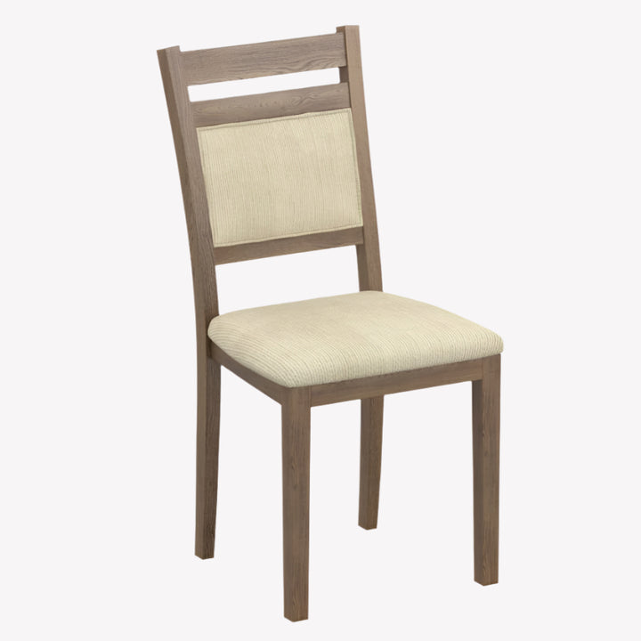 Ellis Dining Chairs in Walnut & Light Beige (Set of 2)