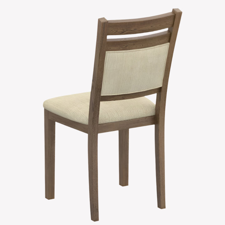 Ellis Dining Chairs in Walnut & Light Beige (Set of 2)