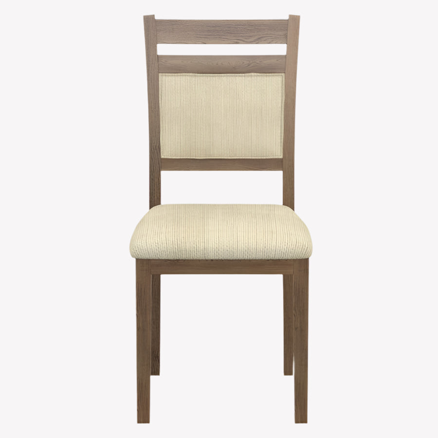 Ellis Dining Chairs in Walnut & Light Beige (Set of 2)