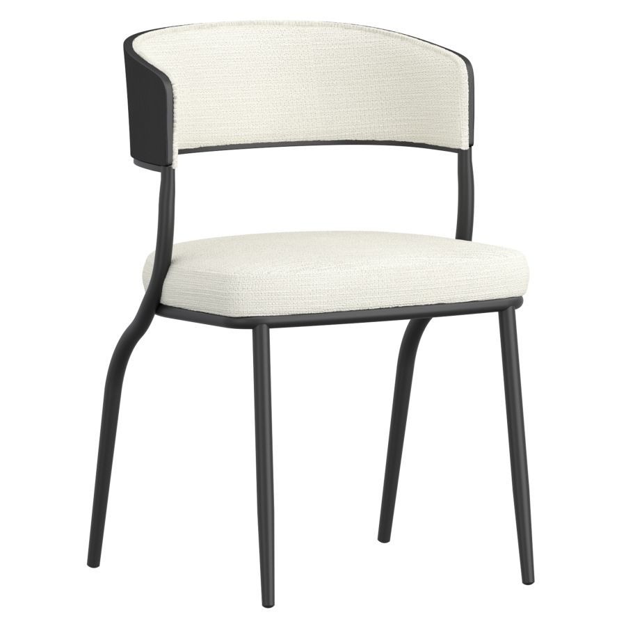 Kazan Ivory & Black Dining Chairs (Set of 2) – Where Style Meets Spill-Proof