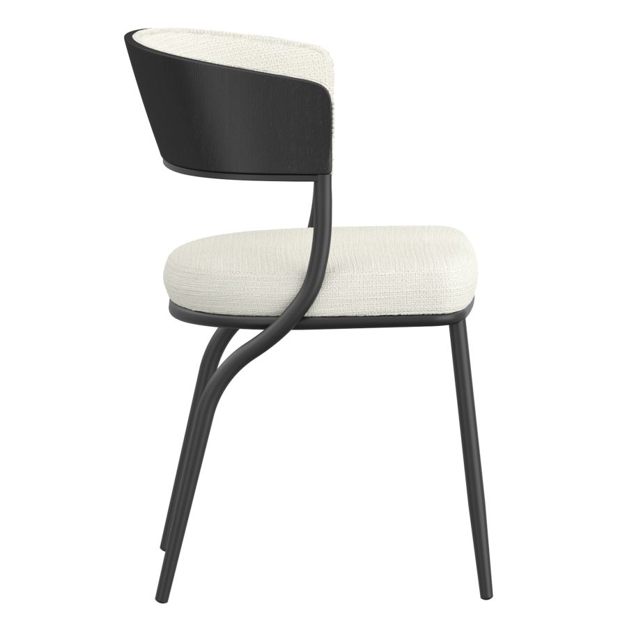 Kazan Ivory & Black Dining Chairs (Set of 2) – Where Style Meets Spill-Proof