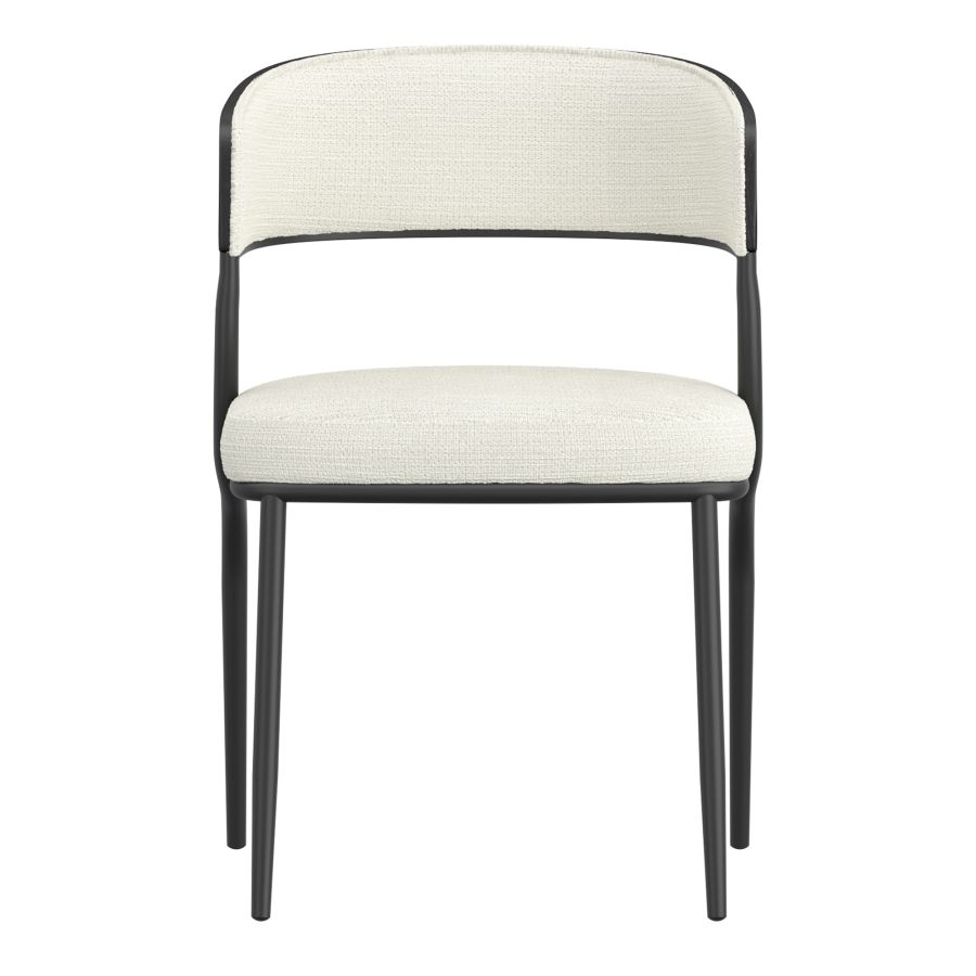 Kazan Ivory & Black Dining Chairs (Set of 2) – Where Style Meets Spill-Proof