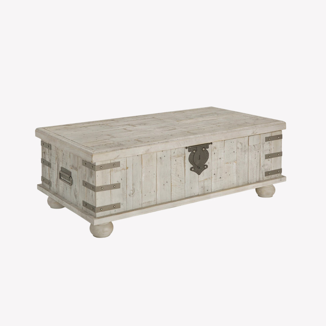 T757-9 Carynhurst Lift Top Coffee Table - White Wash Grey | Signature Design By Ashley