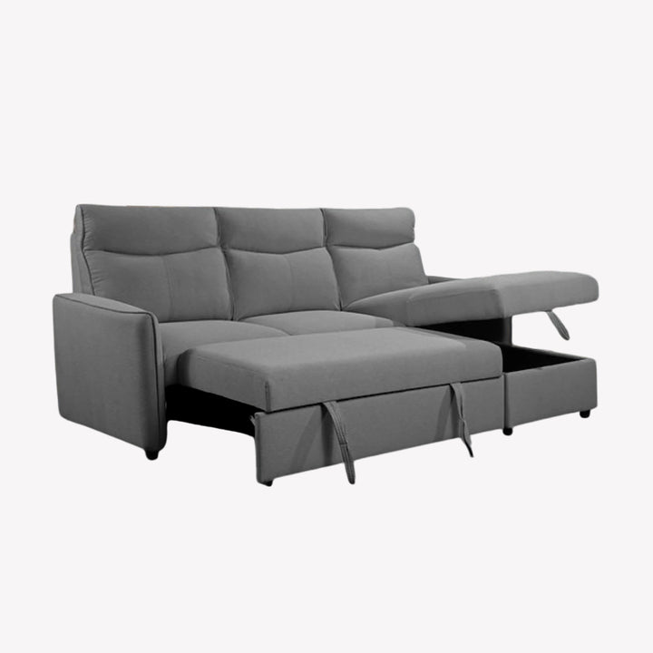 Mitchell Sectional Sofa Bed With Reversible Chaise - Appealing Grey