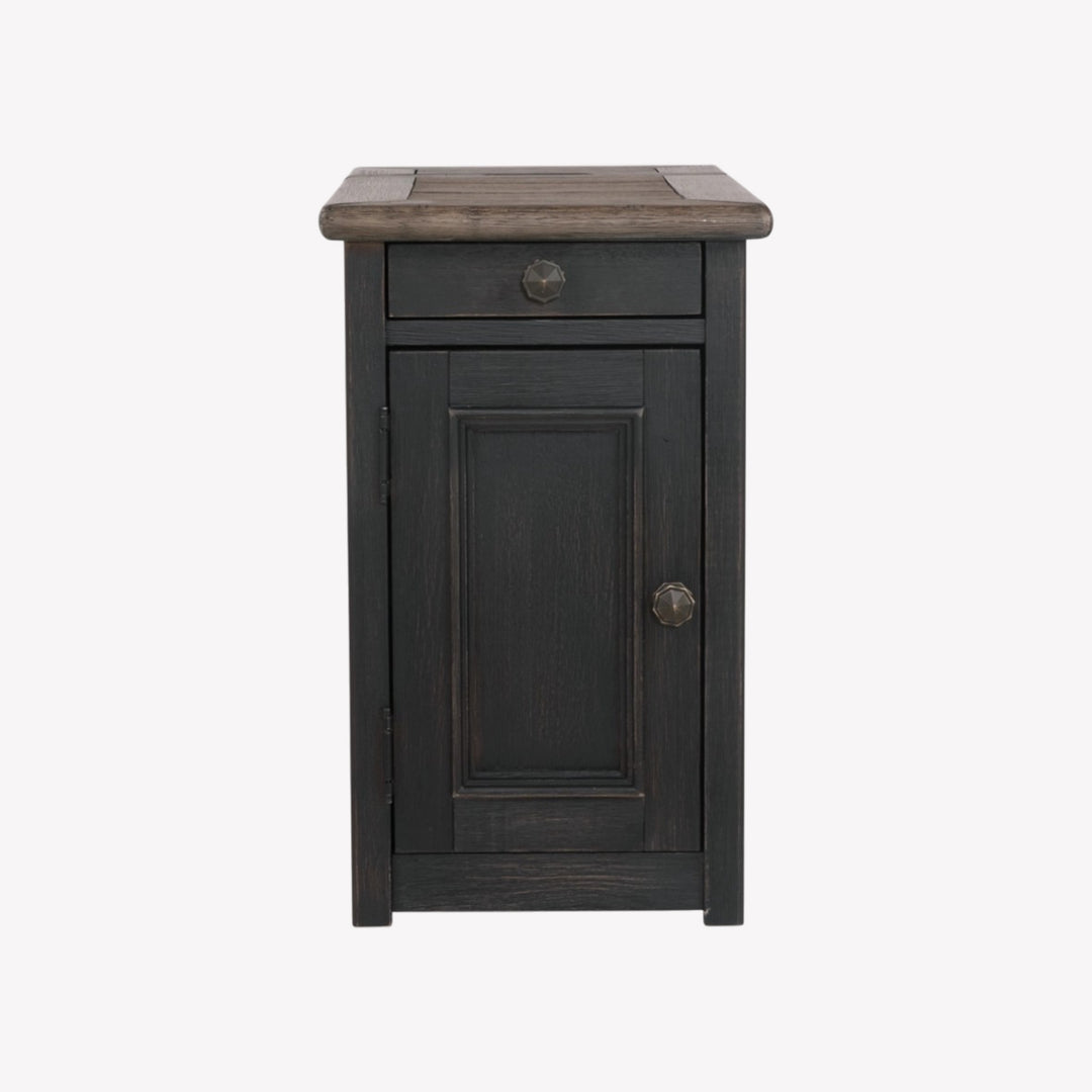 T736-7 Tyler Creek Chairside End Table In Greyish Brown/ Black Finish | Signature Design By Ashley