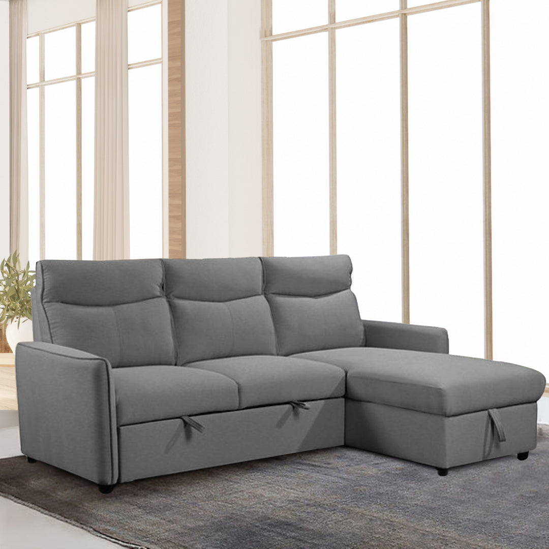 Mitchell Sectional Sofa Bed With Reversible Chaise - Appealing Grey